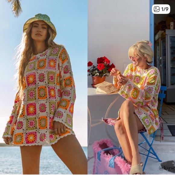 Show Me Your MuMu Other - NWT Show Me Your Mumu Mamacita Coverup Crochet Tutti Frutti Large